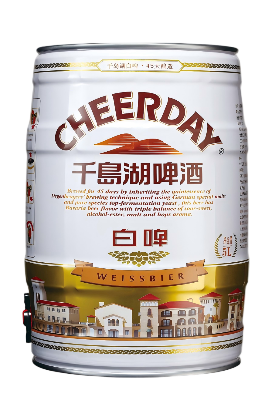 BIÈRE DE BLÉ CHEERDAY 5L, 4,3 % vol.